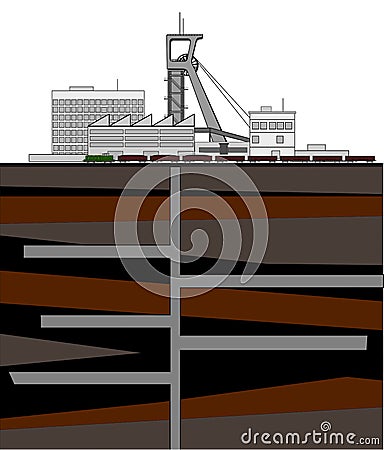 Mine complex Vector Illustration