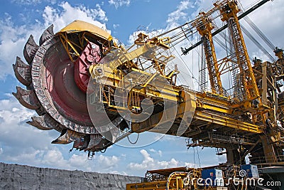 mine excavator for brown coal Stock Photo