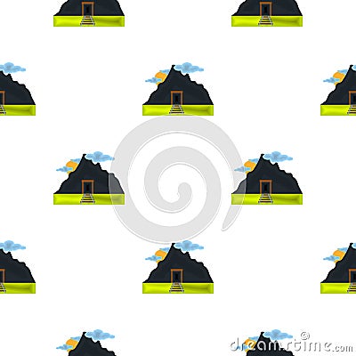 Mine icon in cartoon style isolated on white background. Mine pattern stock vector illustration. Vector Illustration