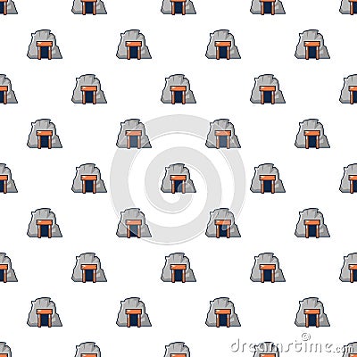 Mine in mountain pattern seamless Vector Illustration