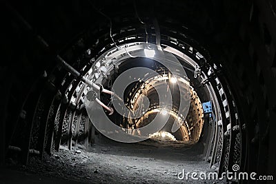 Mine tunnel Editorial Stock Photo