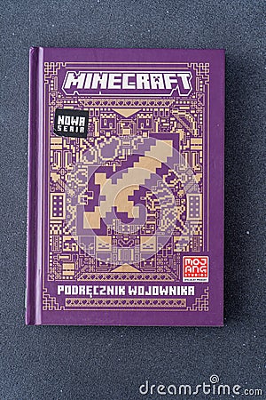 Minecraft book. Polish language. Editorial Stock Photo