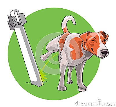 miner dog neutralizes an unexploded ordnance Stock Photo