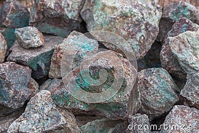 The Mineral Chrysocolla from Arizona Stock Photo