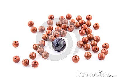 Mineral gem stone orange brown Aventurine isolated on white background Stock Photo