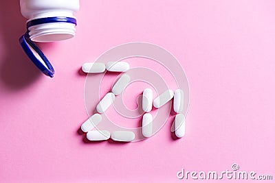 Mineral pill capsule Zinc Stock Photo