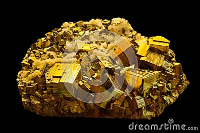 The mineral pyrite, or iron pyrite Stock Photo