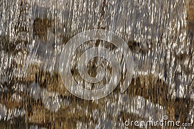 Mineral spring. Stream of floating water like SPA. Curative water in the Resort. Waterfalls in Summer Stock Photo