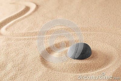 Mineral stone therapy for a quiet peace of mind through zen meditation Stock Photo