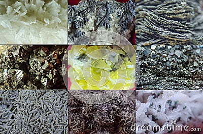 Minerals variety Stock Photo