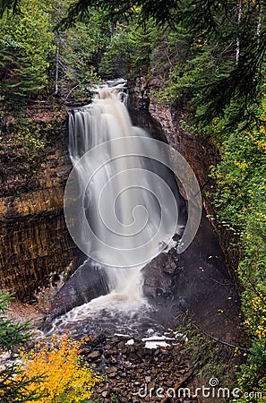 Miners Falls at Pictured Rocks Stock Photo