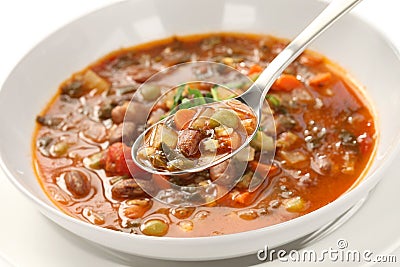 Minestrone soup Stock Photo