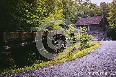 Mingus Mill, at Great Smoky Mountains National Park, North Carol Stock Photo