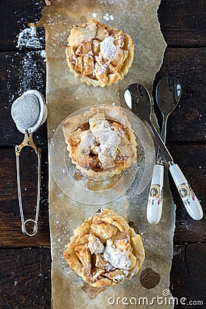 Mini apple pies Stock Photo