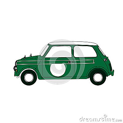 Mini Austin Cooper in Vector Editorial Stock Photo