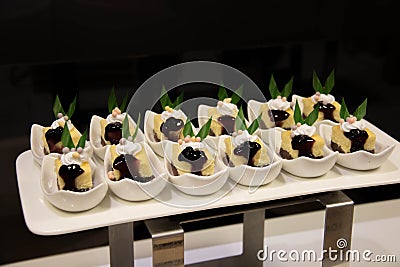 Mini blueberry cheese cake Stock Photo