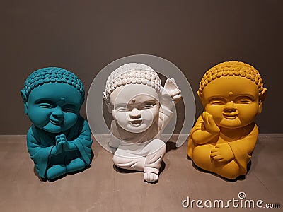 Mini budhas Stock Photo