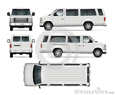 Mini Bus Vector Template Vector Illustration