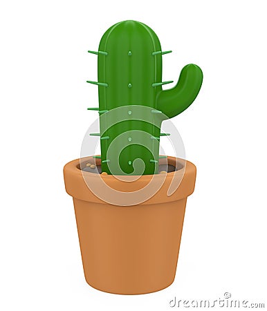 Mini Cactus Plants Isolated Stock Photo