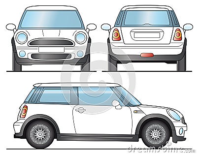 Mini Car Vector Illustration