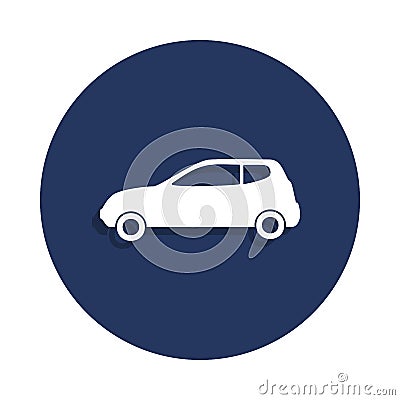 mini car icon in badge style. One of cars collection icon can be used for UI, UX Stock Photo