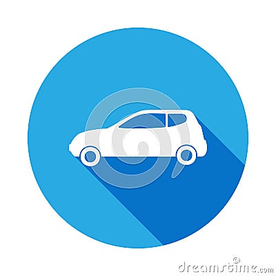 mini car icon with long shadow. Premium quality graphic design icon with long shadow. Signs and symbols can be used for web, logo Stock Photo