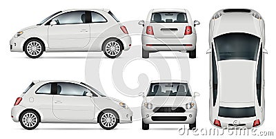 Mini car vector illustration. Vector Illustration