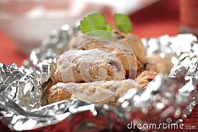 Mini Christmas stollen Stock Photo