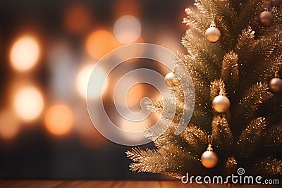 Mini Christmas tree decoration, AI generated Stock Photo