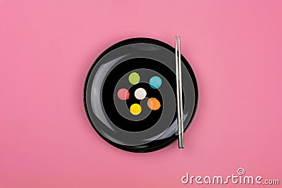Mini Colorful Macarons Stock Photo