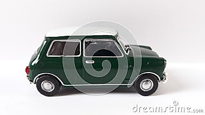 Mini cooper car green Stock Photo