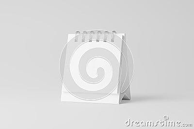 Mini Desk Calendar White Blank 3D Rendering Mockup Stock Photo