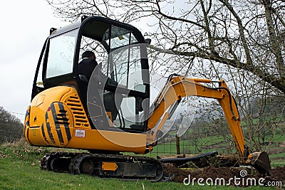 Mini Digger Stock Photo