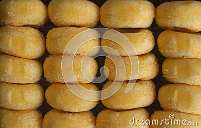 Mini donut background Stock Photo