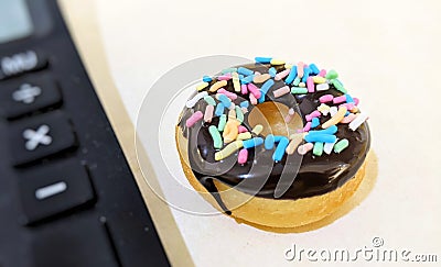 Mini Donut chocholate food bekery Stock Photo