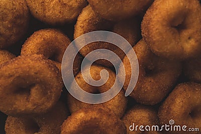 Mini donut Macro close up Stock Photo