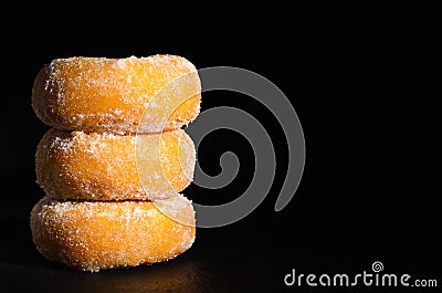 Mini donuts sugar Stock Photo