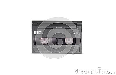Mini DV cassette on white background Editorial Stock Photo