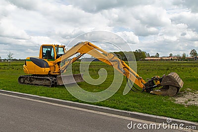 Mini excavator Stock Photo