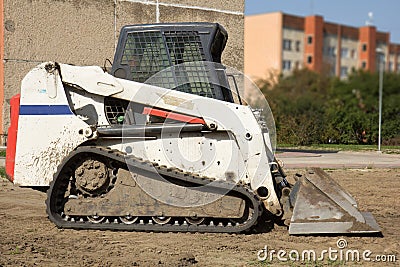 A mini excavator Stock Photo