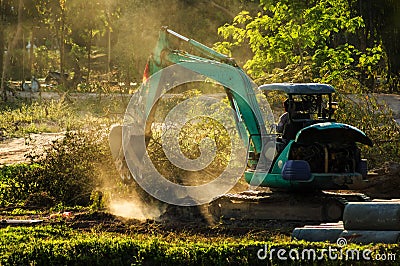 Mini EXCAVATOR Stock Photo