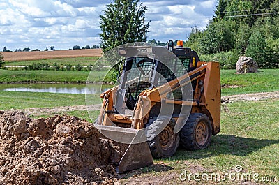 Mini excavator Stock Photo