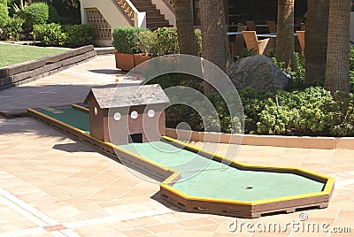 Mini-golf. crazy golf Stock Photo