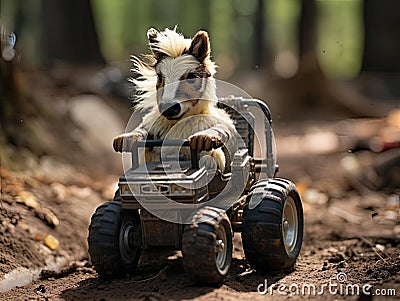 Mini horse steering toy car Nikon Z Stock Photo