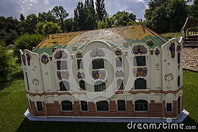 Mini Hungary, Tawdry palace of KecskemÃ©t Editorial Stock Photo