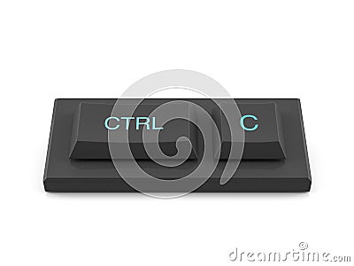 Mini keyboard ctrl C Cartoon Illustration