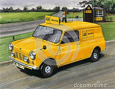 Mini Minivan Automobile Association (AA) Editorial Stock Photo