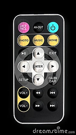 Mini multimedia remote control Stock Photo