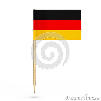 Mini Paper Germany Pointer Flag. 3d Rendering Stock Photo