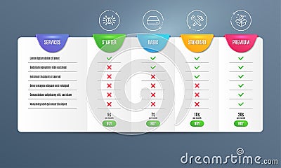Mini pc, Bitcoin system and Spanner tool icons set. Spanner sign. Computer, Cryptocurrency scheme, Repair. Vector Vector Illustration